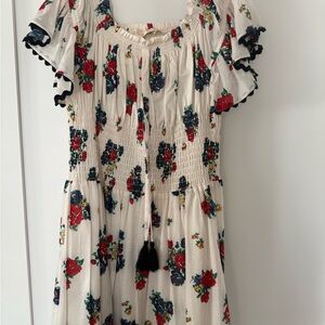 Tory Burch Floral Smocked Top